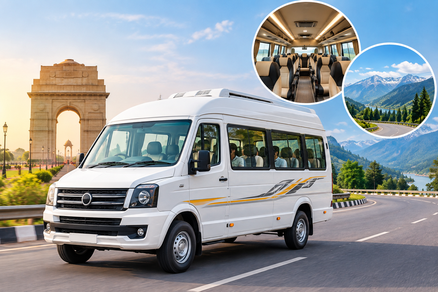 Tempo Traveller Hire in Delhi for Outstation Trips